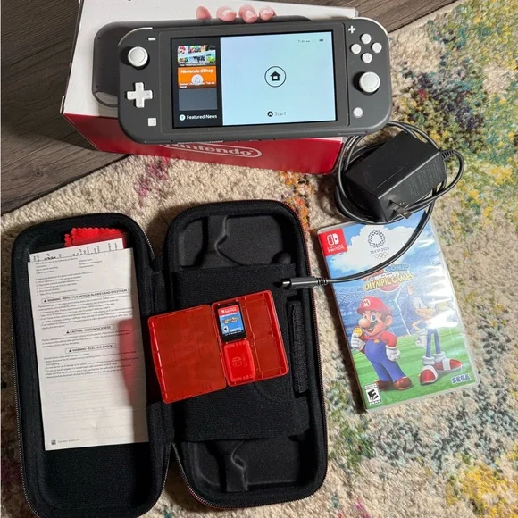Nintendo Switch Lite Console with Accessories case and games - Picture 2 of 7